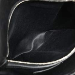 Pre Owned Miu Miu Black Matelassé Leather Crystals Chain Shoulder Bag