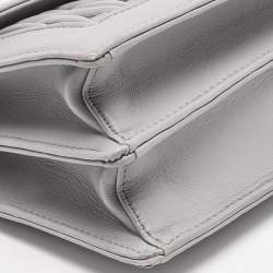 Miu Miu Grey Matelassé Leather Confidential Crossbody Bag