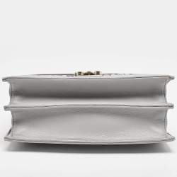 Miu Miu Grey Matelassé Leather Confidential Crossbody Bag