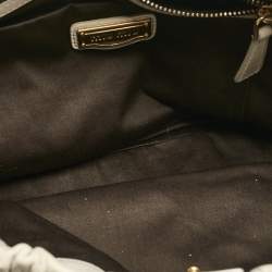 Miu Miu Off White Vitello Shine Leather Gathered Tote