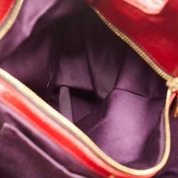 Miu Miu Red Matelasse Patent Leather Shopper Tote