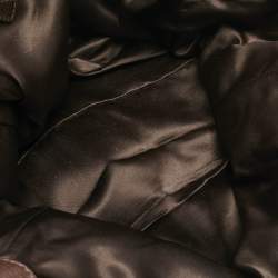 Miu Miu Brown Matelasse Leather Grommet Tote
