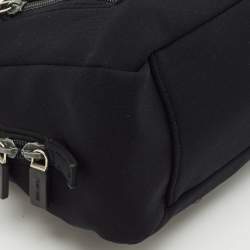 Miu Miu Black Neoprene Pocket Boston Bag 