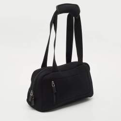 Miu Miu Black Neoprene Pocket Boston Bag 