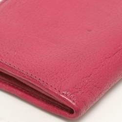 Miu Miu Pink Leather Zip Around Wallet