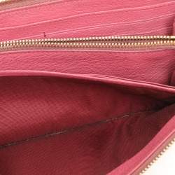 Miu Miu Pink Leather Zip Around Wallet