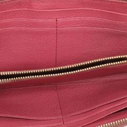 Miu Miu Pink Leather Zip Around Wallet