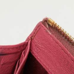 Miu Miu Pink Leather Zip Around Wallet