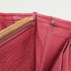 Miu Miu Pink Leather Zip Around Wallet