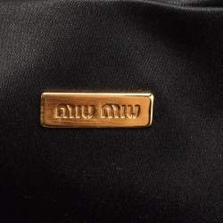 Miu Miu Dark Grey/Blue Leather, Suede and Python Spider Clutch Bag