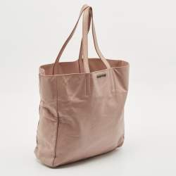 Miu Miu Old Rose Aged Leather Vertical Tote