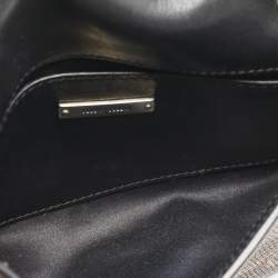 Miu Miu Beige/Black Lizard Embossed Leather Small Club Crossbody Bag