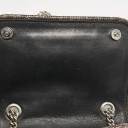 Miu Miu Beige/Black Lizard Embossed Leather Small Club Crossbody Bag