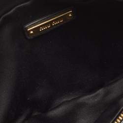 Miu Miu Black Matelassé Leather Belt Bag