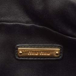 Miu Miu Black Matelassé Leather Belt Bag