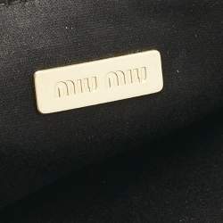 Miu Miu Black Patchwork Leather Utility Wallet