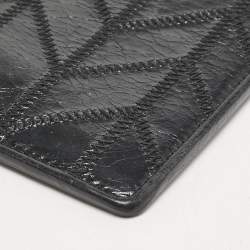 Miu Miu Black Patchwork Leather Utility Wallet