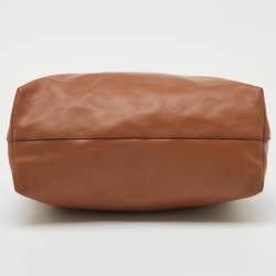 مملوكة مسبقًا Miu Miu Brown/Cream Leather Shopper Tote