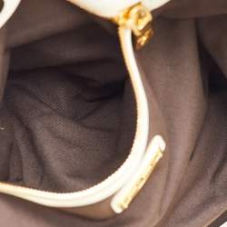 مملوكة مسبقًا Miu Miu Brown/Cream Leather Shopper Tote