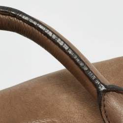 Pre Owned Miu Miu Beige Leather Bow Satchel