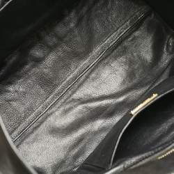 Miu Miu Black Matelasse Leather Biker Tote
