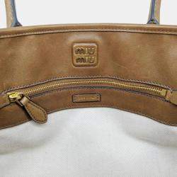 Miu Miu Brown Leather Aventure Handbag