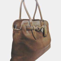 Miu Miu Brown Leather Aventure Handbag