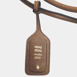 Miu Miu Brown Leather Aventure Handbag