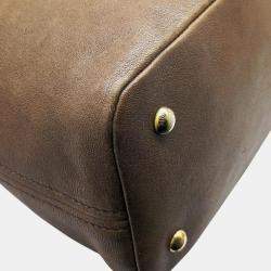 Miu Miu Brown Leather Aventure Handbag