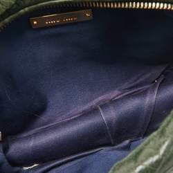 Miu Miu Dark Green Matelasse Leather Crossbody Bag