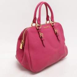 Miu Miu Pink Leather Zip Satchel