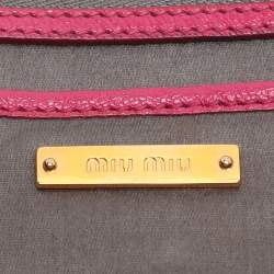 Miu Miu Pink Leather Zip Satchel