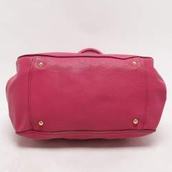 Miu Miu Pink Leather Zip Satchel