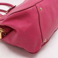Miu Miu Pink Leather Zip Satchel