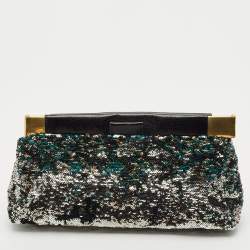 Miu Miu Multicolor Sequins Frame Clutch