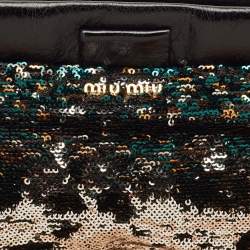 Miu Miu Multicolor Sequins Frame Clutch