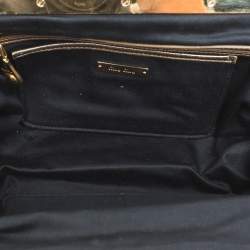 Miu Miu Gold Matelassé Leather Frame Clutch