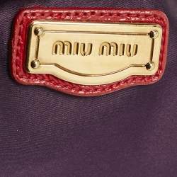 Miu Miu Red Matelasse Patent Leather Tote