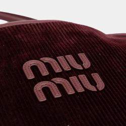 Miu Miu Red Corduroy Ivy Tote