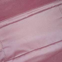 Miu Miu Pink Leather Embossed Logo Chain Bag