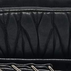 Miu Miu Grey Matelasse Leather Wristlet Clutch 