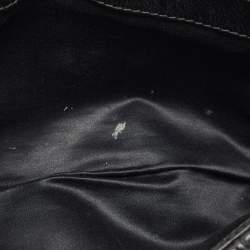 Pre Owned Miu Miu Black Matelassé Leather Flap Chain Clutch