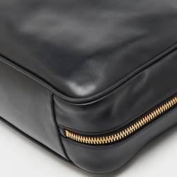Miu Miu Black Leather Top Zip Beau Satchel