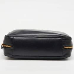 Miu Miu Black Leather Top Zip Beau Satchel