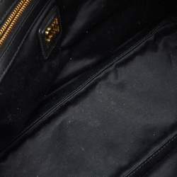 Miu Miu Black Leather Top Zip Beau Satchel