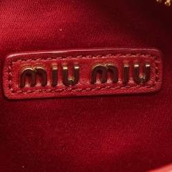 Miu Miu Red Matelassé Leather Wander Mini Hobo