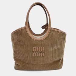 Miu Miu Brown Suede Ivy Bag
