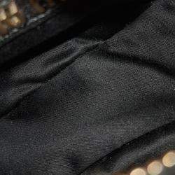 Miu Miu Black Leather Wander Matrasse Hobo Mini Bag