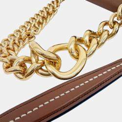 Miu Miu Brown Leather Dahlia Shoulder Bag