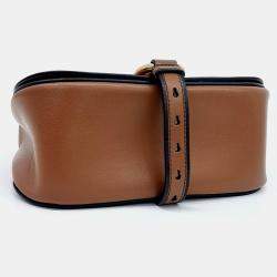 Miu Miu Brown Leather Dahlia Shoulder Bag